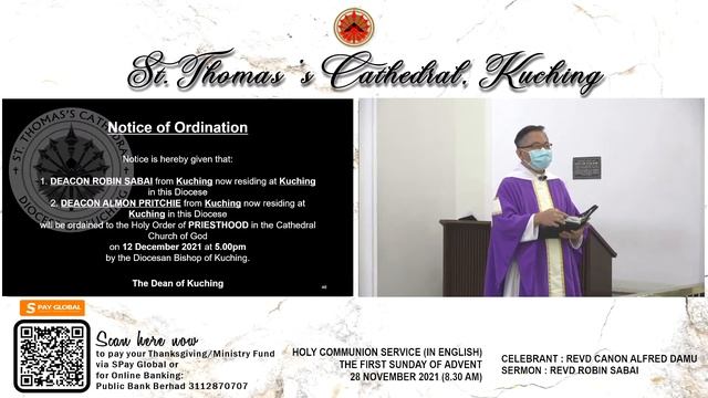 HOLY COMMUNION SERVICE (IN ENGLISH) || THE FIRST SUNDAY OF ADVENT смотреть онлайн