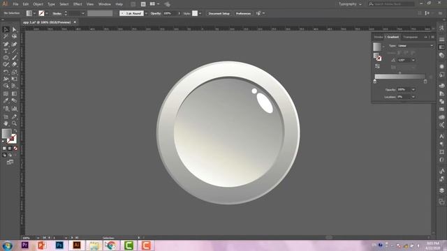 Game UI Button Design in Adobe Illustrator - 3D Button - Glossy Play Button смотреть онлайн