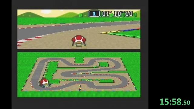 Super Mario Kart (PAL 50 Hz) Time Trial Speedrun World Record - 31'58"89 (RTA) смотреть онлайн