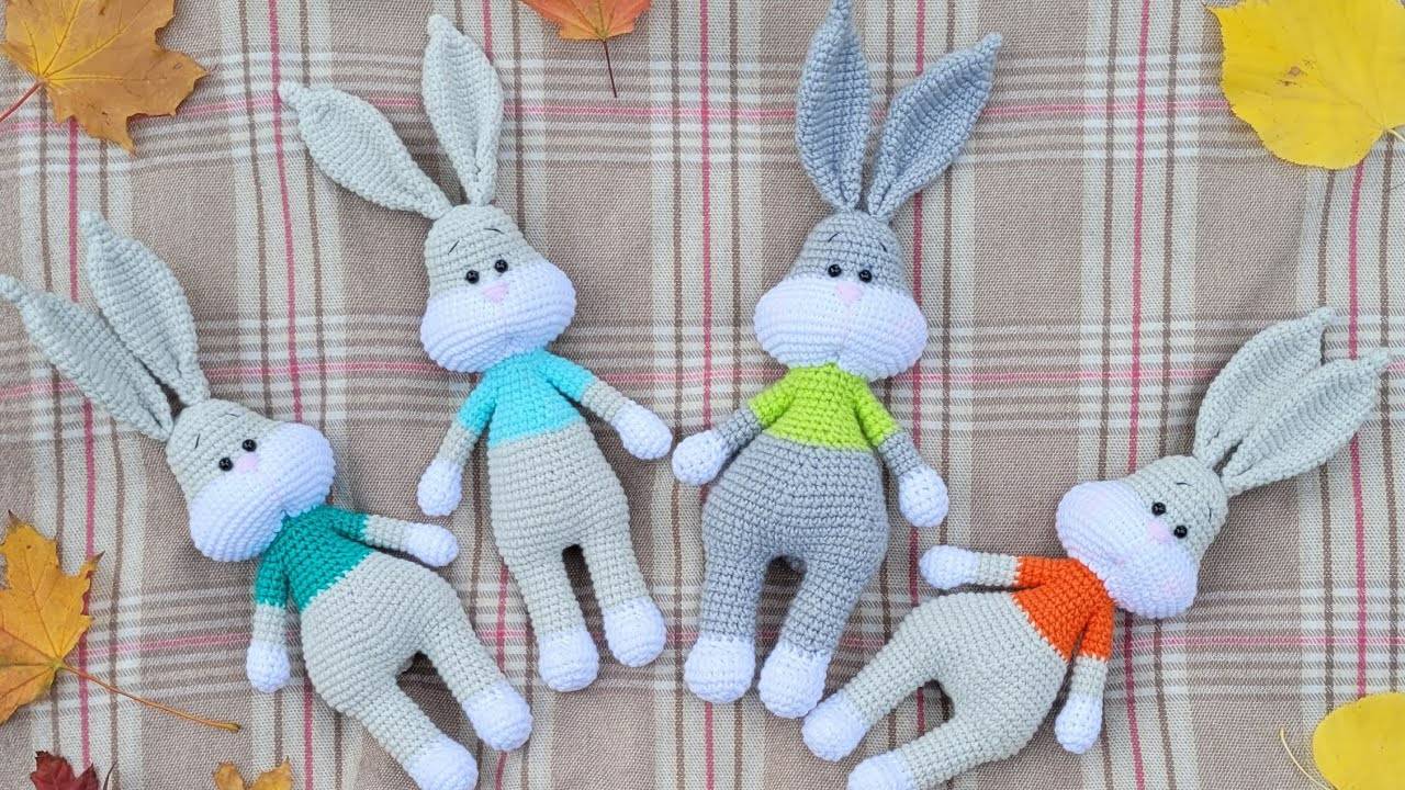 Мастер-класс Символ 2023 года - зайчик Степашка. Зайчонок крючком. Автор Екатерина Клабукова смотреть онлайн