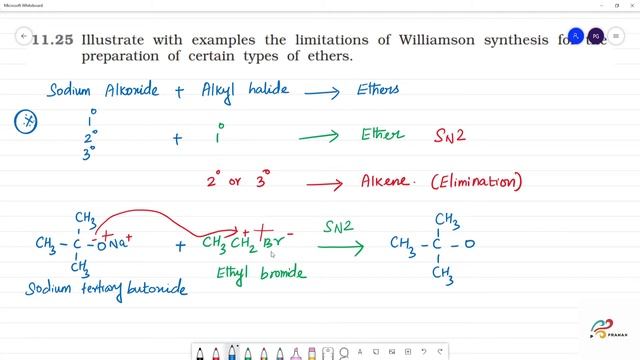 Illustrate with examples the limitations of Williamson synthesis for the preparation of certain смотреть онлайн