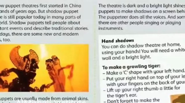 Unit 5 Shadow puppet theatre