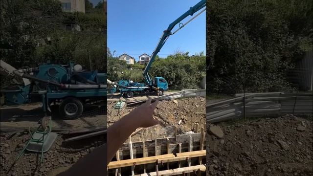 Приемка бетона на подпорную стену и площадку♂️ #строительствосочи #технадзор смотреть онлайн