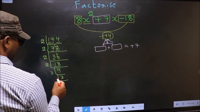 Factorize 〖8x〗^2+7x-18 смотреть онлайн