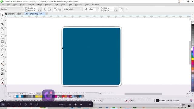How To Create Adobe Photoshop icon on the CorelDraw | make a photoshop icon смотреть онлайн