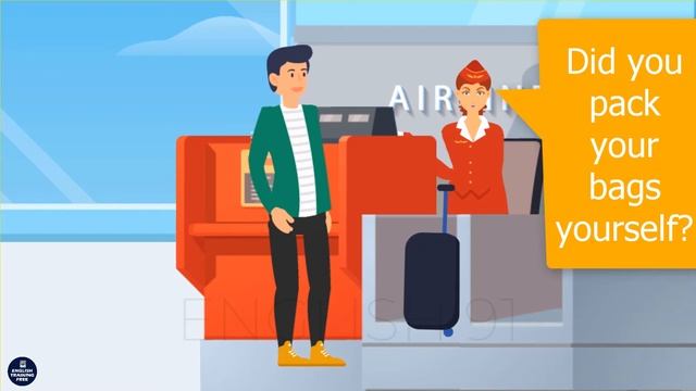 Check In At The Airport Conversation - English At The Airport Part 1 смотреть онлайн