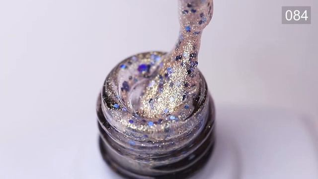 Гель-лак Molekula №084 (прозрачный с золотым микроблеском и синими блестками), 11 мл смотреть онлайн