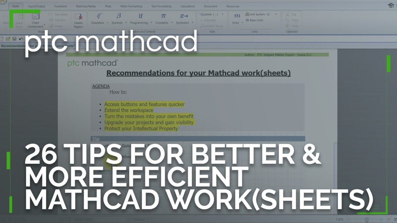 26 Tips & Recommendations for Your Mathcad Prime Work & Worksheets смотреть онлайн