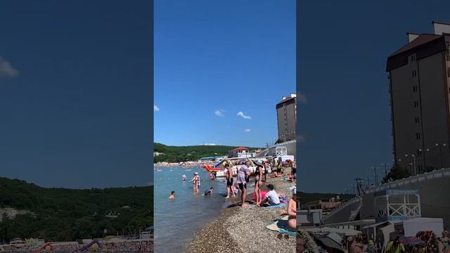 Джубга 17.07.23. Море чистое и тёплое🌊🐬 смотреть онлайн