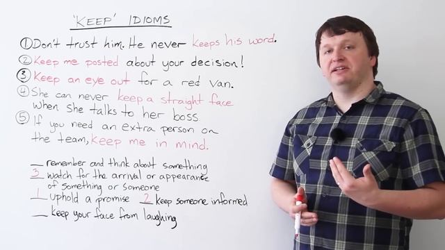 Learn English - 5 'KEEP' Idioms смотреть онлайн