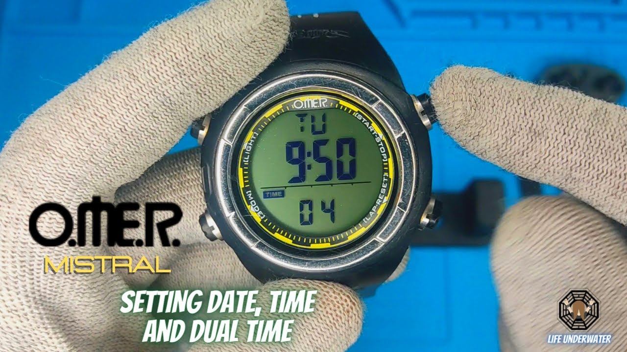 OMER Mistral ⌚Setting Date, Time, and Dual Time on the apnea watch | Life Underwater смотреть онлайн
