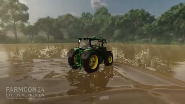Игровой процесс FS25 - Вождение по воде (волны и движение) | Farming Simulator 25 #fs25 #фс25 смотреть онлайн