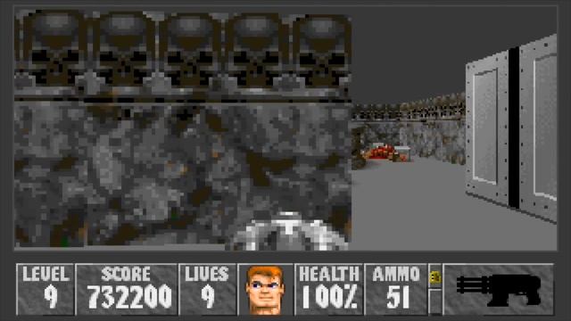 Wolfenstein 3D: WolfenDooM - Mission 1 (Final), Level 9 (Boss Chaingunners) смотреть онлайн