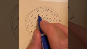 Простое упражнение для выработки единого наклона знаков при письме.