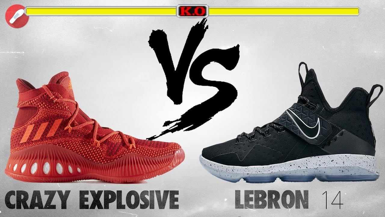 Adidas Crazy Explosive Primeknit vs Nike Lebron 14! смотреть онлайн