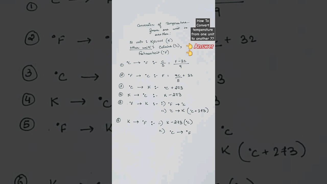 Conversion of temperature from one unit to another. #physics #scienceicons смотреть онлайн