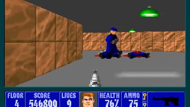 Wolfenstein 3D - E6F4 (I Am Death Incarnate!, 100% Kills, 100% Secrets)