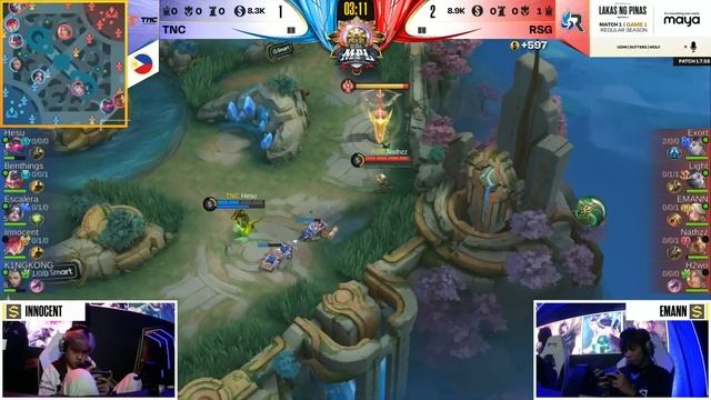 MPL PH S11 - W6D2 - TNC vs RSG - GAME 1 смотреть онлайн