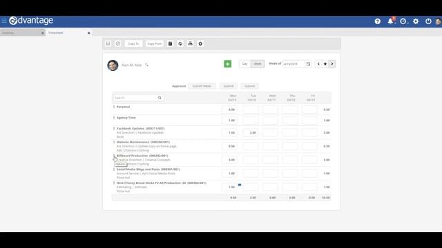 Advantage Timesheets смотреть онлайн