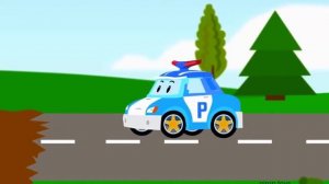 Мультик про машинку Поли робокар, пожарную и другие грузовики. Police Robot car. Cartoons For Kids!