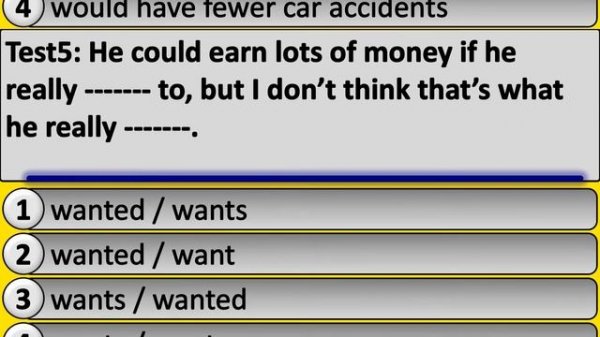 English grammar test: first conditional or second conditional; part 3