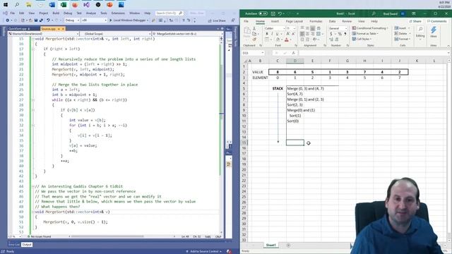 Merge Sort Using C++ смотреть онлайн