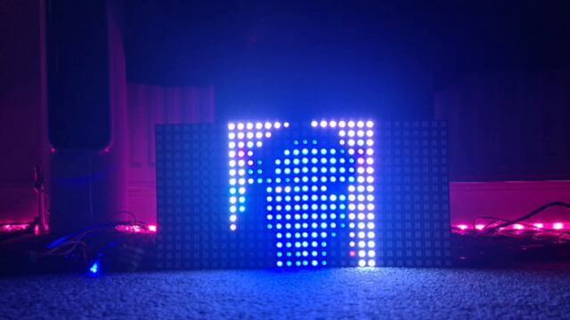Wled 14 Animation 8x8 16x16 32x32 64x64 Panel Led Matrix Pixel Art Converter Esp32 смотреть онлайн