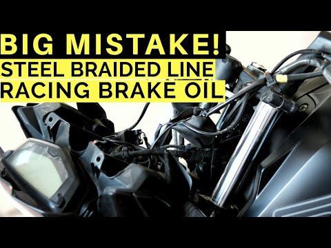 BIG MISTAKE! UPGRADING TO STEEL BRAIDED BRAKE LINE & RACING BRAKE FLUID ON TVS APACHE RTR 200 смотреть онлайн