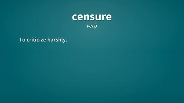Censure | Definition of censure смотреть онлайн