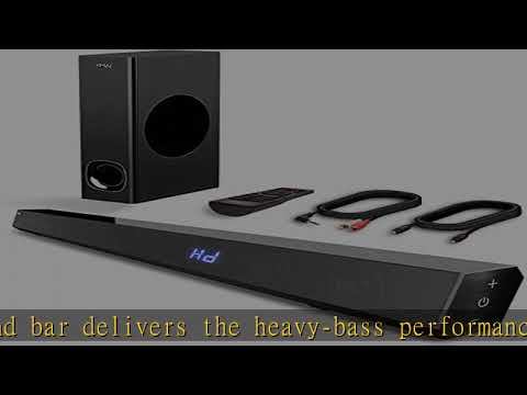 Sound Bar, TV Sound Bar with Subwoofer, 120W 2.1 Soundbar, Wired & Wireless Bluetooth 5.0 Speaker f смотреть онлайн