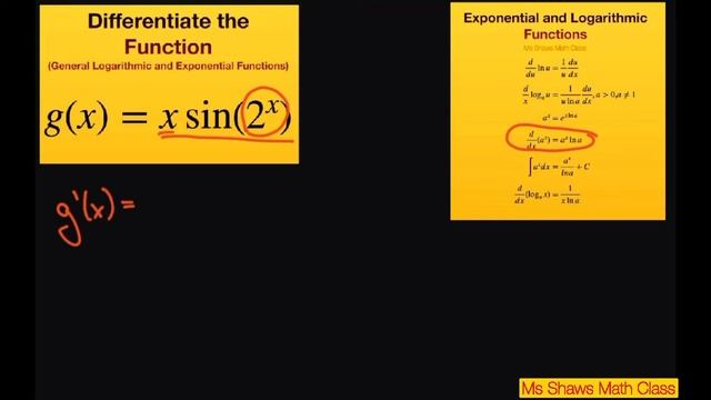 Differentiate the function f(x) = x^5 + 5x. General log and exponential functions смотреть онлайн