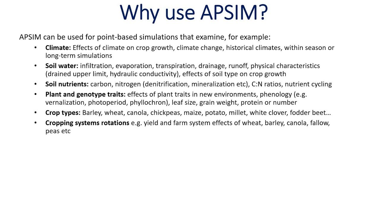 Three-minute Overview Of APSIM Next Generation
