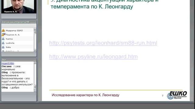Исследование характера по К. Леонгарду смотреть онлайн