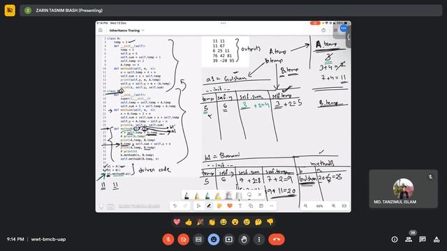 ZTB CSE111 Online Class: Inheritance Tracing | Zarin Tasnim Biash смотреть онлайн