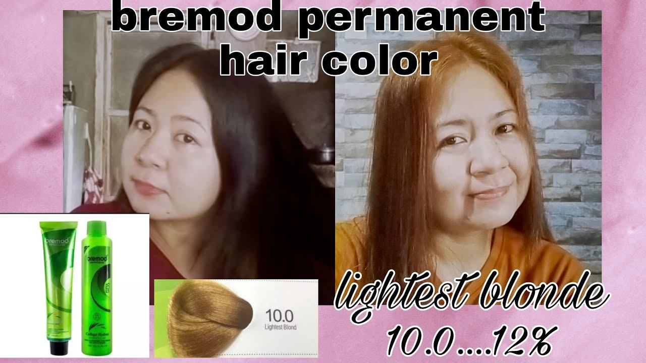 Bremod Permanent Hair color|Lightest blonde 10.0 12%volume... смотреть онлайн