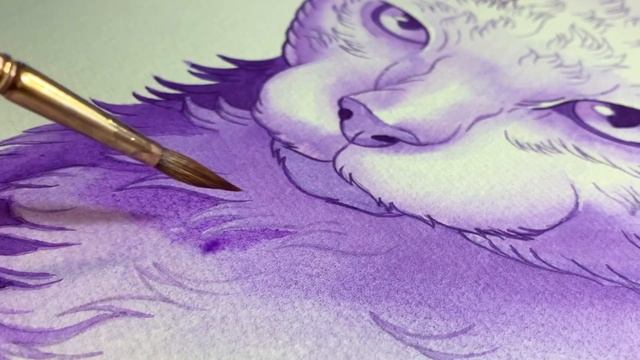 Dr. Ph. Martin's Bombay Ink Painting Process Time Lapse - Sophie the Cat смотреть онлайн