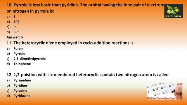 Multiple Choice Questions on Heterocyclic Compounds смотреть онлайн