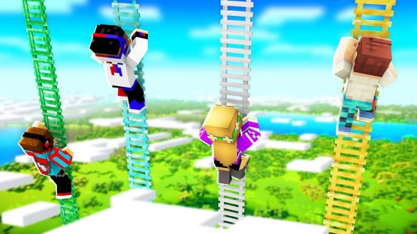 НАЙДИ ПРАВИЛЬНУЮ ВЫСОКУЮ ЛЕСТНИЦУ ЧТОБЫ ПОБЕДИТЬ в Майнкрафт ! ВИДЕО ТРОЛЛИНГ MINECRAFT Евгенбро