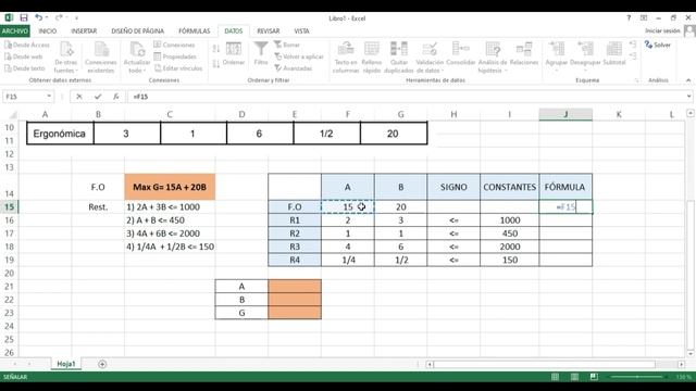 Método simplex herramienta solver, excel. смотреть онлайн