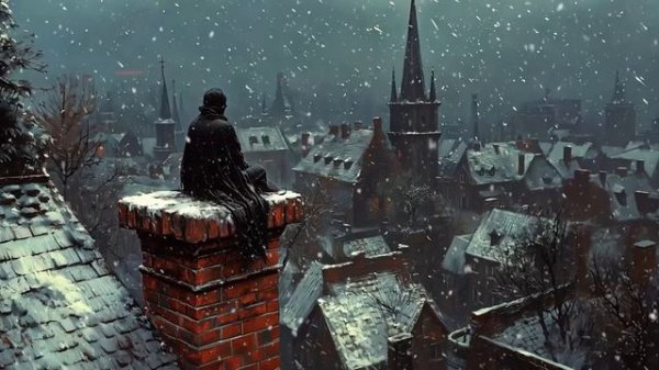 Dark Academia Music with Solitary Winter Scene  Dark Piano Instrumentals & Gothic Ambience