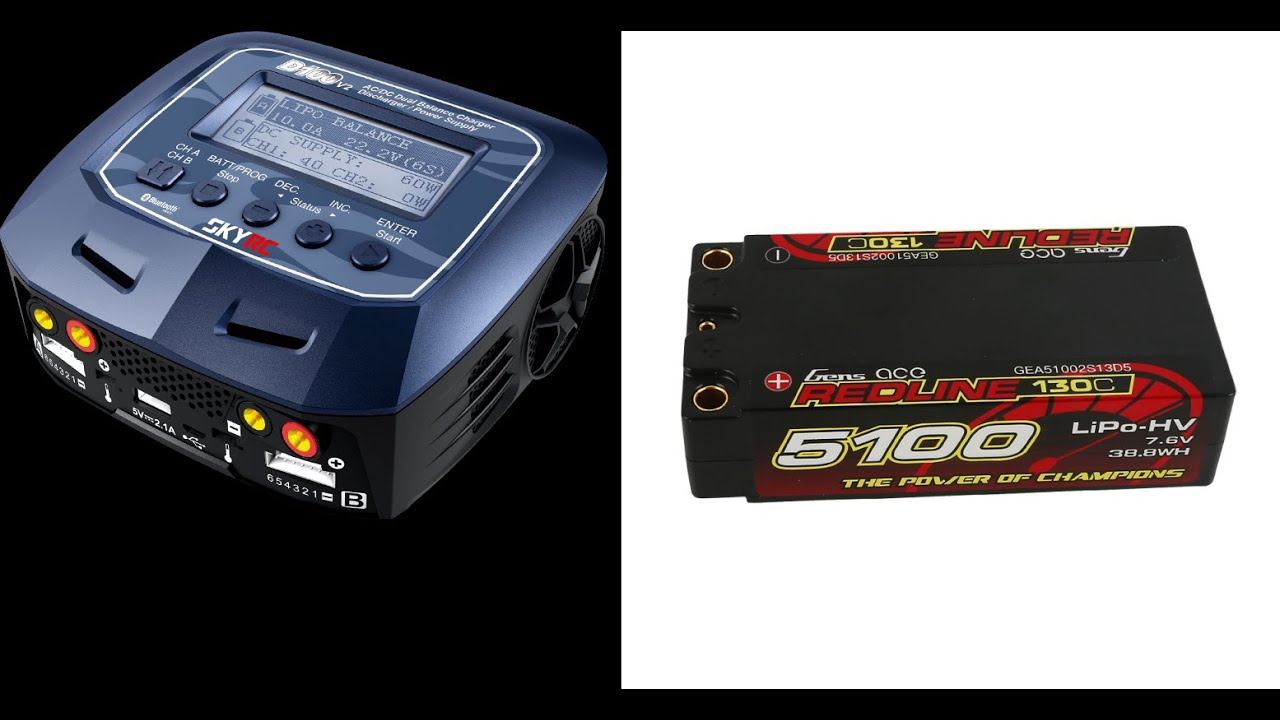 First Run with SkyRC D100 V2: Charging a Gens Ace Redline 2S LiPo HV 5100mAh 7.6V Hardshell Battery смотреть онлайн