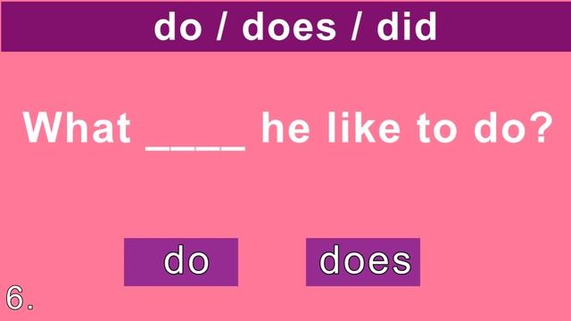 ESL Test - do/does/did |English as a Second Language Grammar Test смотреть онлайн