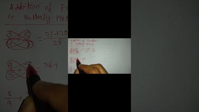 ADDITION OF FRACTION IN BUTTERFLY METHOD смотреть онлайн