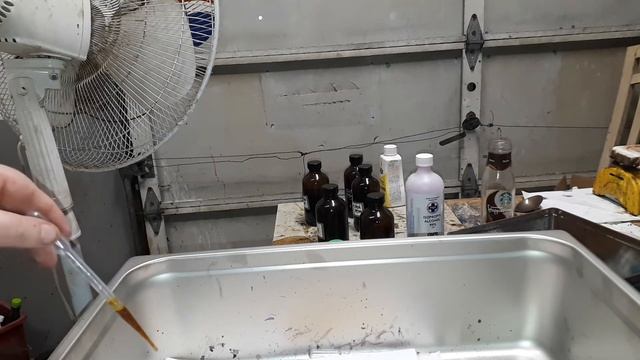 Painting with several dyes (Congo Red and Auramine O) mix, Alizarin yellow R and Methyl violet. смотреть онлайн
