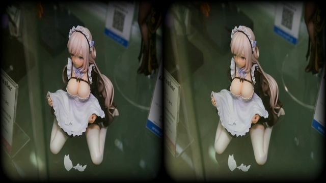 【3D VR180】Vibrastar ドジっ娘メイド リリー illustration by 湯気フィギュアサンプル展示立体視 смотреть онлайн
