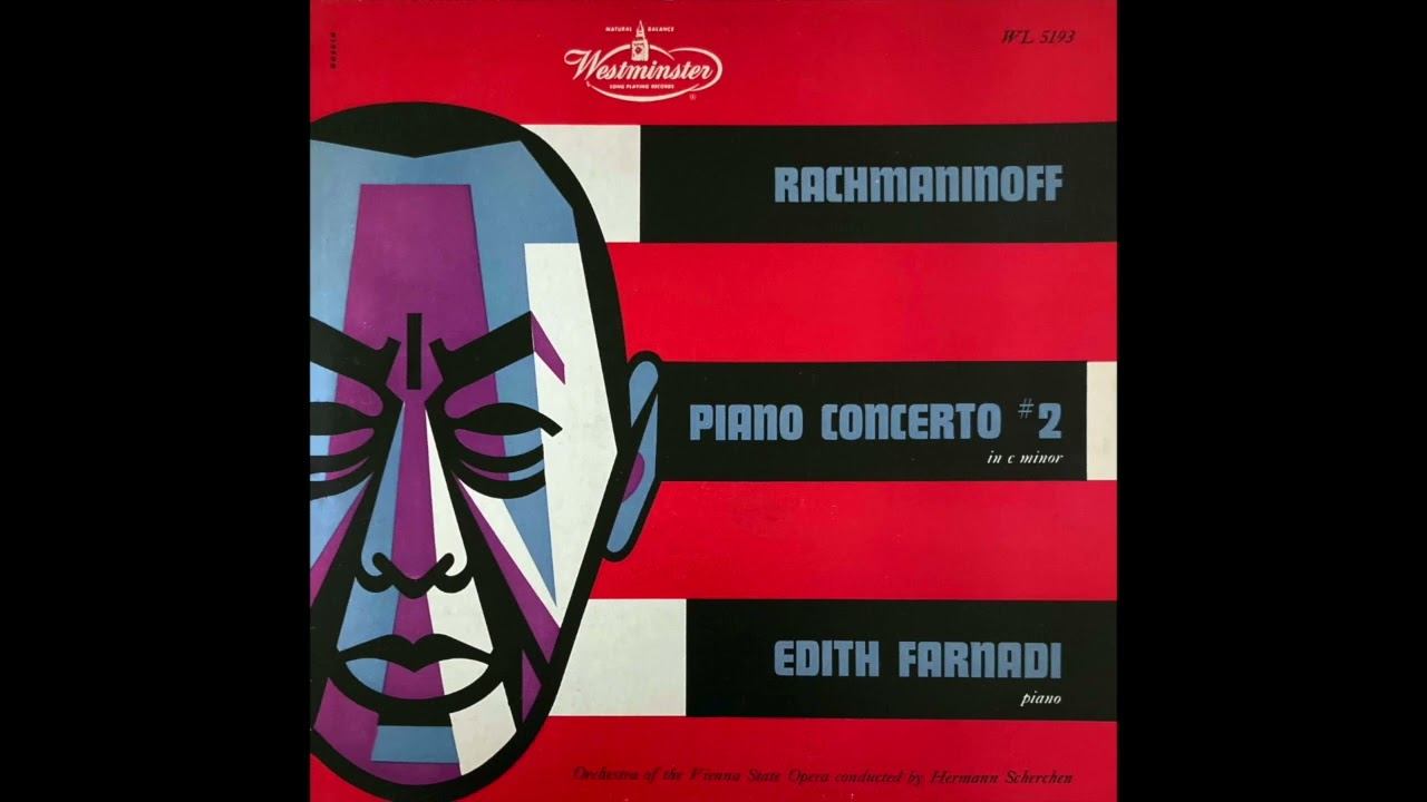 Edith Farnadi Plays Rachmaninoff Piano Concerto No. 2. Orchestra of the Vienna State Opera. (1953 смотреть онлайн