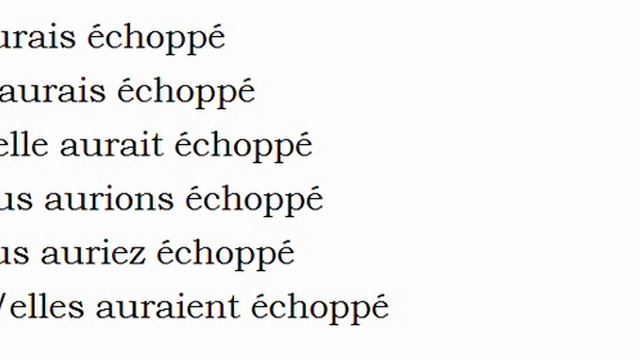 Изучение французского языка = Спряжение глаголов = Échopper смотреть онлайн