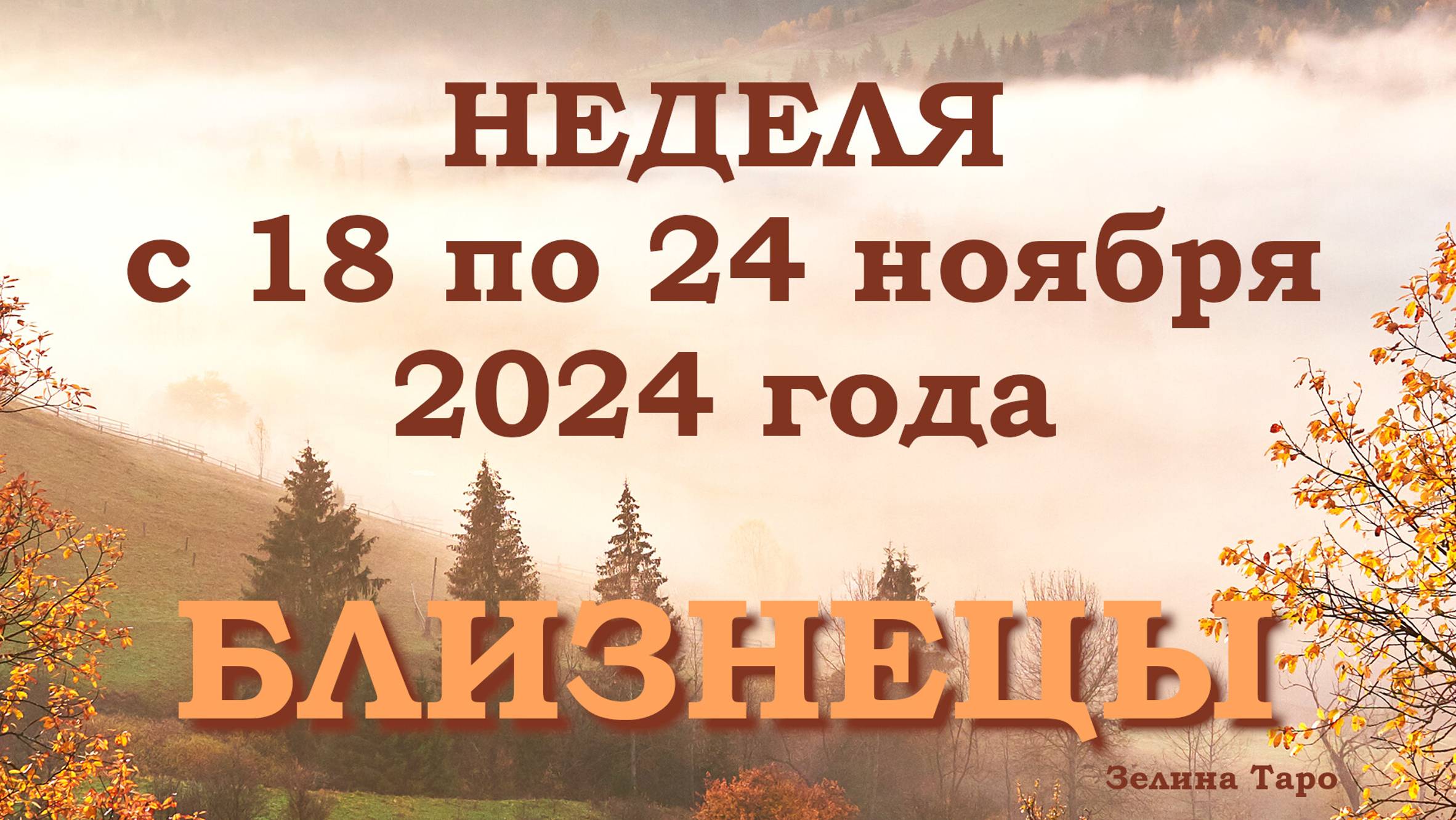 БЛИЗНЕЦЫ | ТАРО прогноз на неделю с 18 по 24 ноября 2024 года