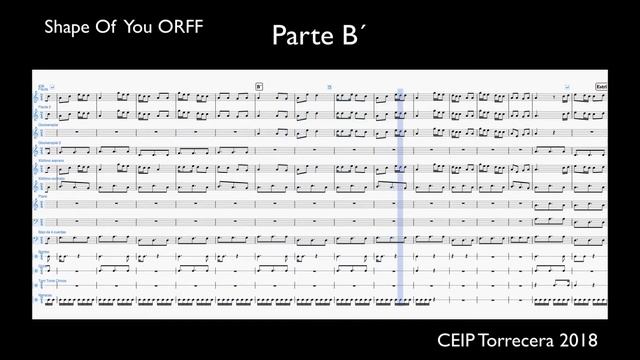 Shape of you Orff Partitura GENERAL смотреть онлайн