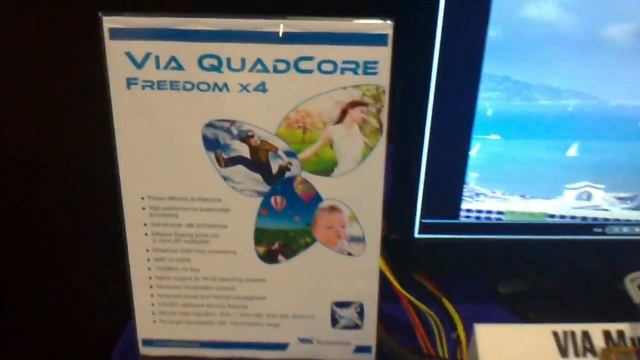 VIA QuadCore U4650 1.0+GHz fanless processor demoed смотреть онлайн